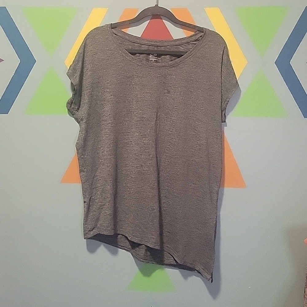 Champion Duodry Women's Gray Asymmetrical Short Sleeve Size Medium - Picture 1 of 7